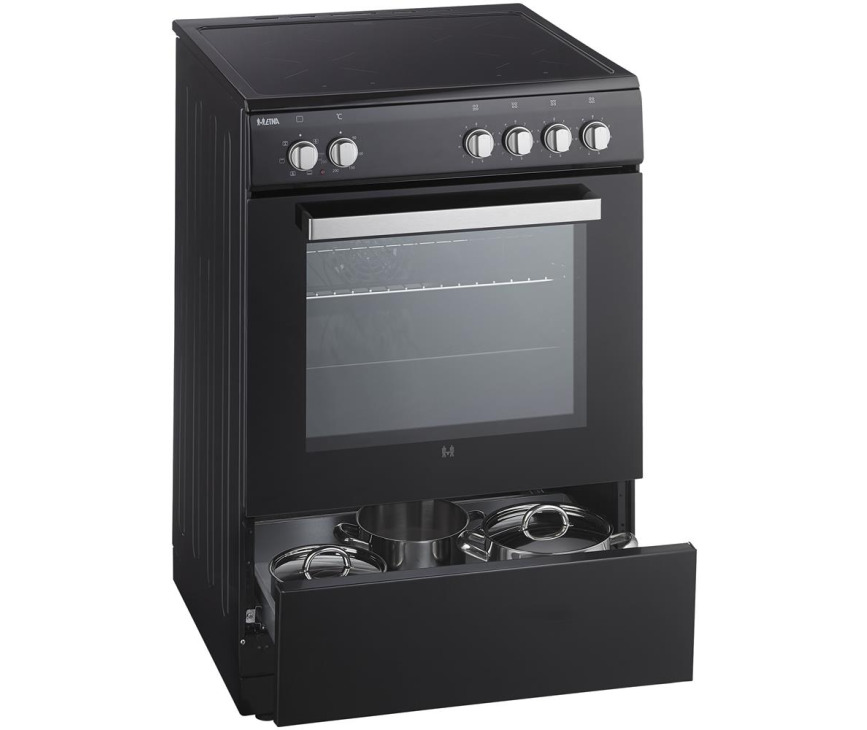 Etna FIV560ZWA inductie fornuis - zwart - 2-fasen aansluiting