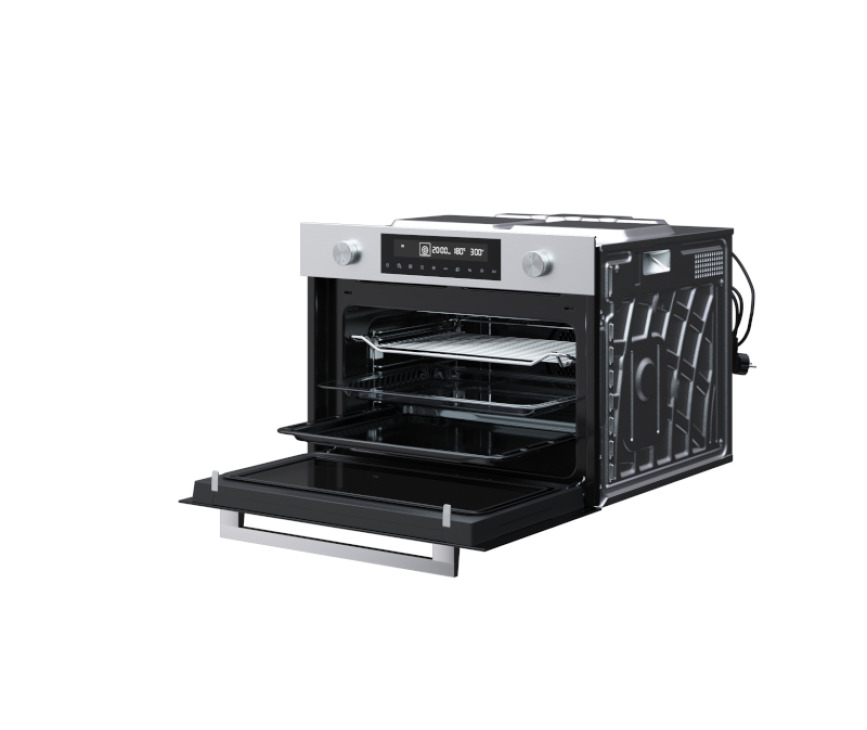 Etna CM450RVS inbouw oven met magnetron - nis 45 cm. - roestvrijstaal
