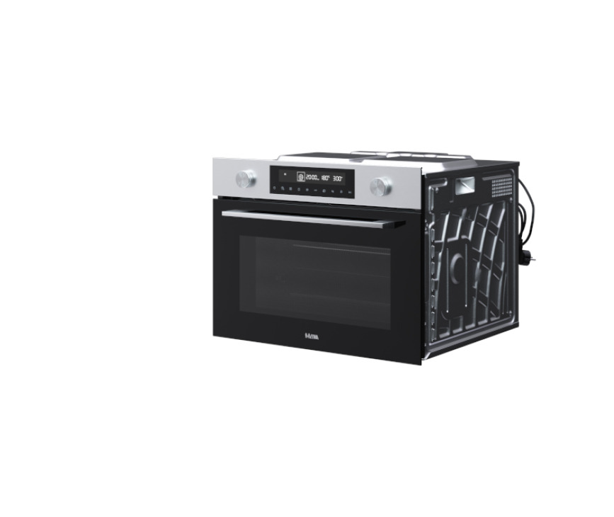 Etna CM450RVS inbouw oven met magnetron - nis 45 cm. - roestvrijstaal