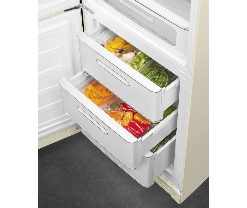 Smeg FAB32LCR5 koelkast crème - linksdraaiend