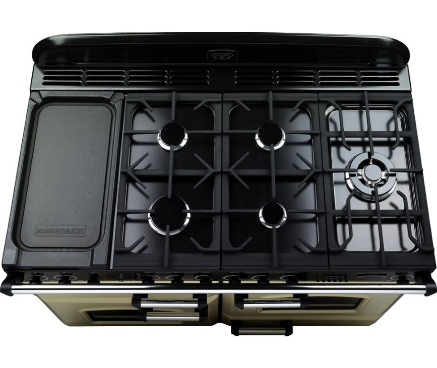 Kookgedeelte van de Classic Deluxe 110 met rechts de wokbrander