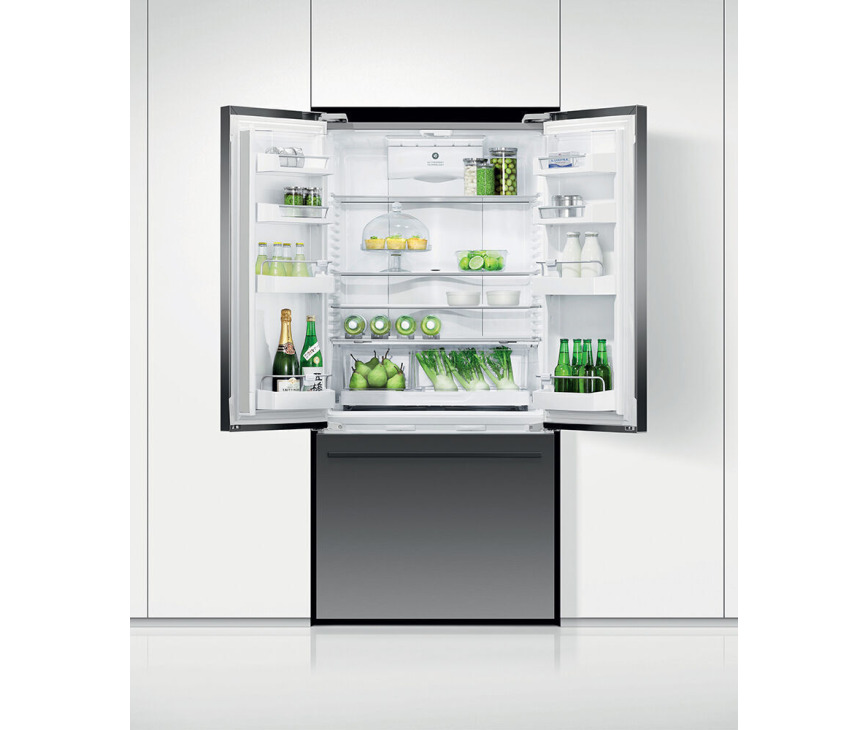 Fisher & paykel RF522ADB5 side-by-side koelkast - blacksteel