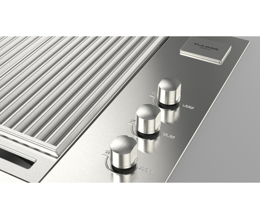 Fulgor milano FOBQ 803 G X inbouw gas barbecue - rvs