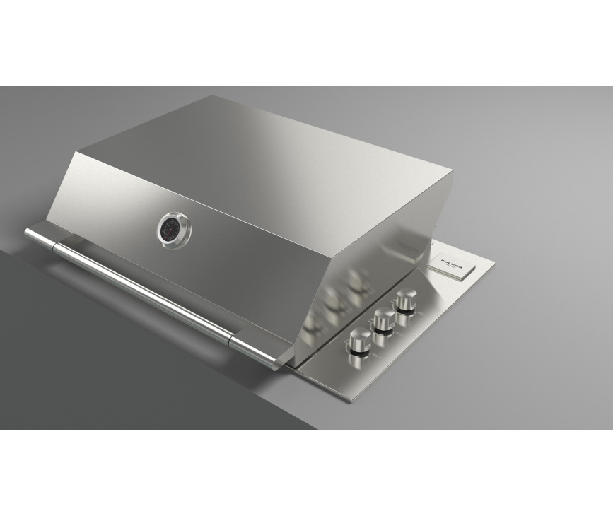 Fulgor milano FOBQ 803 G X inbouw gas barbecue - rvs