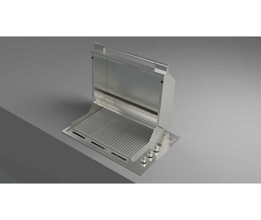 Fulgor milano FOBQ 803 G X inbouw gas barbecue - rvs