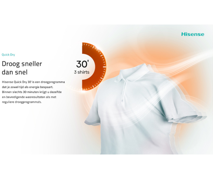 Hisense DH5S102BW warmtepomp droger