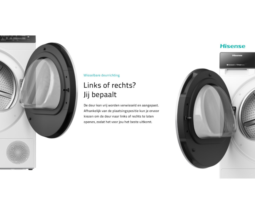 Hisense DH5S102BW warmtepomp droger