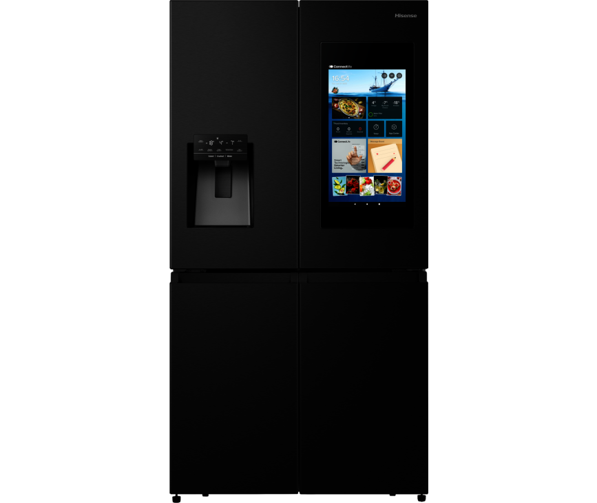 Hisense RQ760N4IFE blacksteel side-by-side koelkast