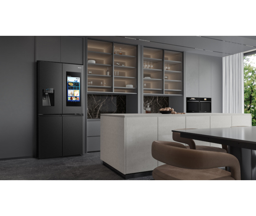 Hisense RQ760N4IFE blacksteel side-by-side koelkast