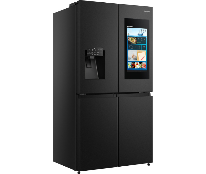 Hisense RQ760N4IFE blacksteel side-by-side koelkast
