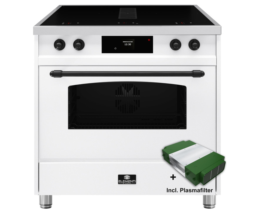 ELEMENTI DI CUCINA fornuis met afzuiging IC9034-WT-IX-B