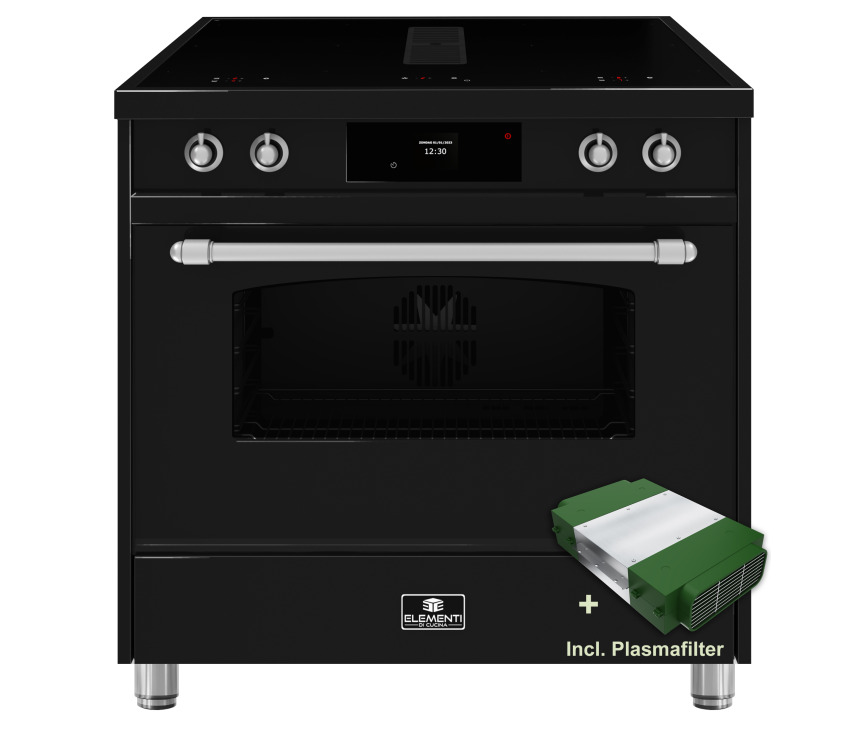 ELEMENTI DI CUCINA fornuis met afzuiging IC9034-ZW-S