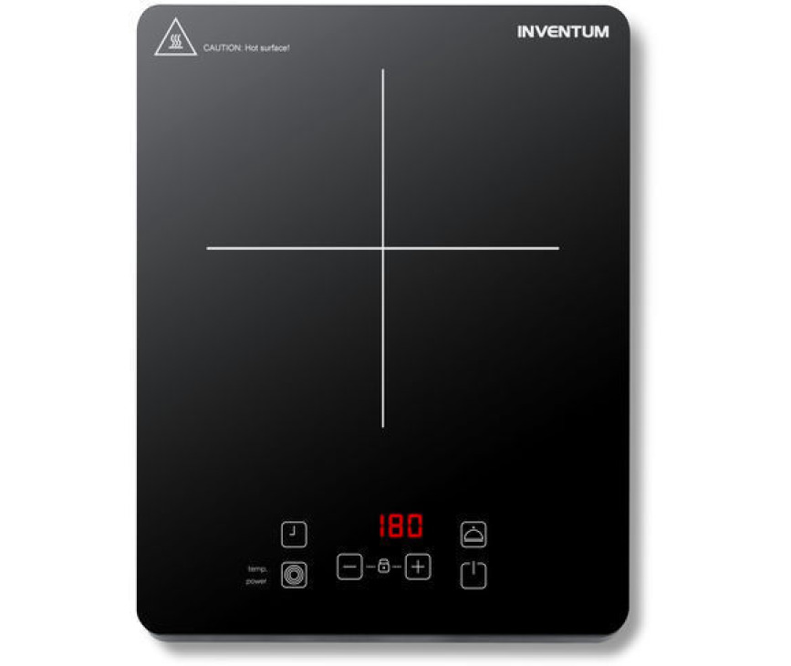 De Inventum KI120T heeft een digitaal display welke het instellen van timer en vermogen ondersteund