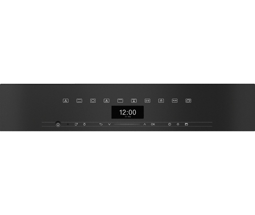 De Miele H7464BPX beschikt over een overzichtelijke bediening met LCD display met tekst.
