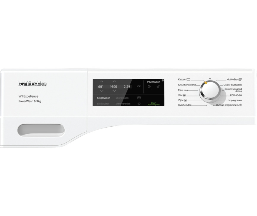 De Miele WEG375 WPS wasmachine met PowerWash en SingleWash