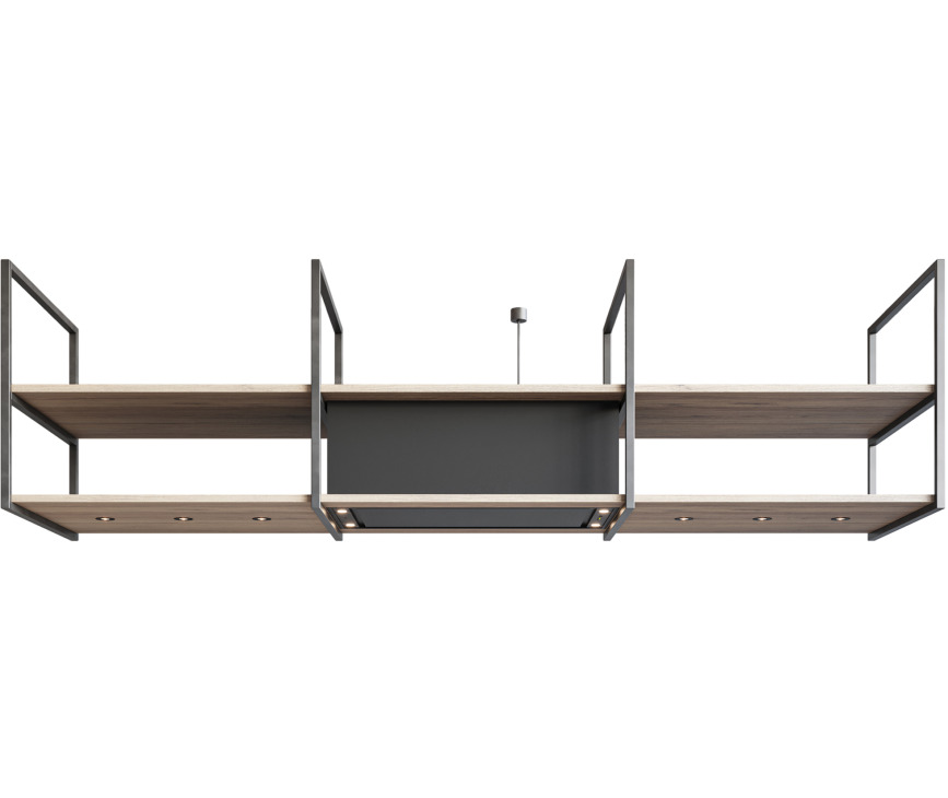 Novy 15006 eiland afzuigkap - Pureline Frame 120 cm Zwart