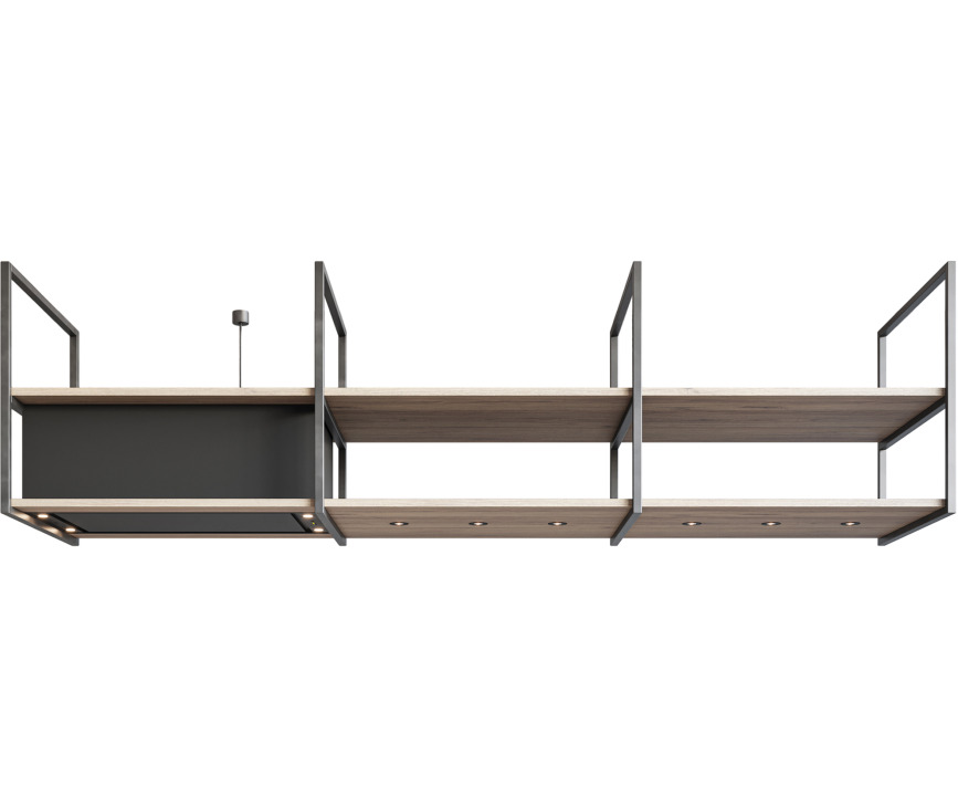 Novy 15011 afzuigkap eiland - Pureline Frame 90 cm zwart
