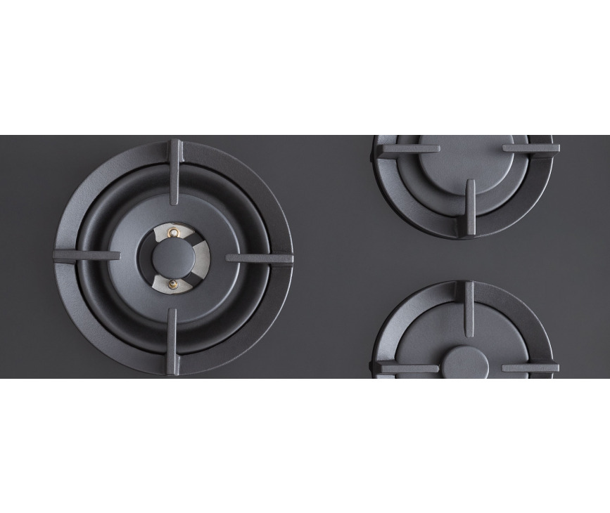 Bertazzoni P905LPROGNE inbouw gas kookplaat - gas op glas
