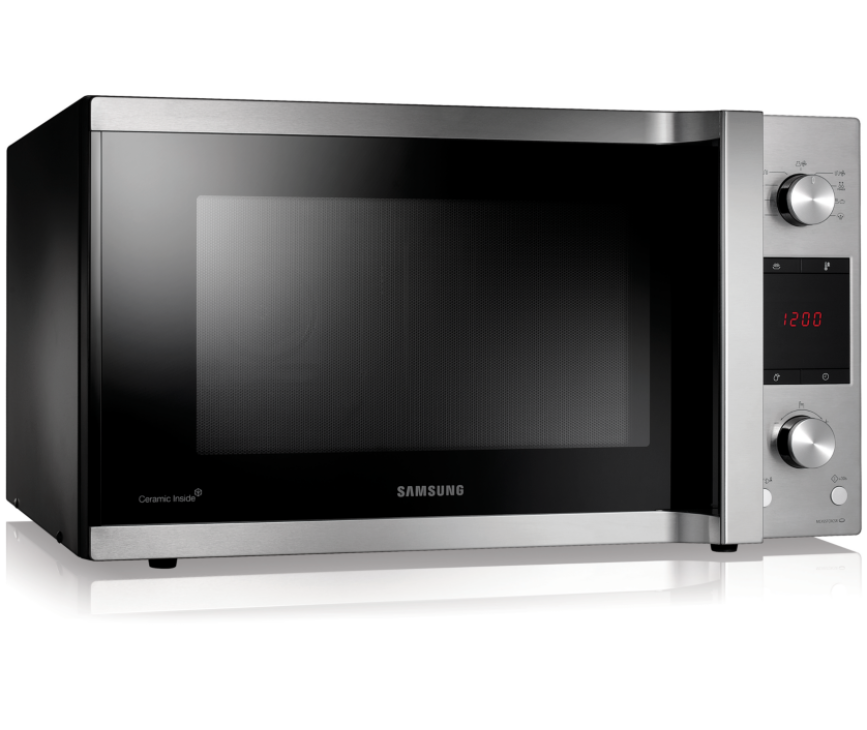 De Samsung MC547TDRCSR heeft een uitschakelbaar glazen draaiplateau