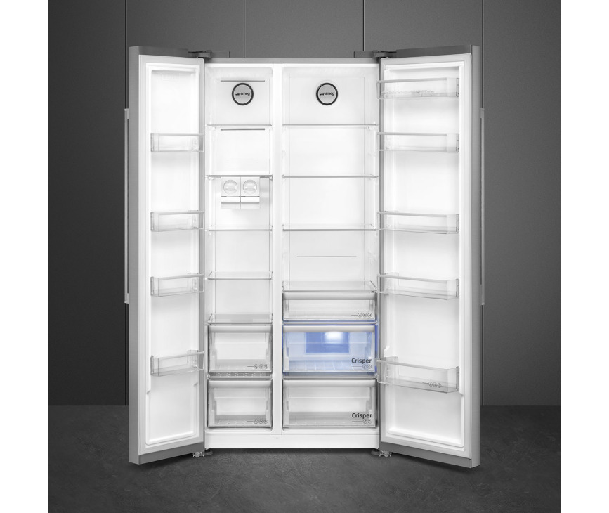 Smeg SBS63XDF side-by-side koelkast - rvs-look