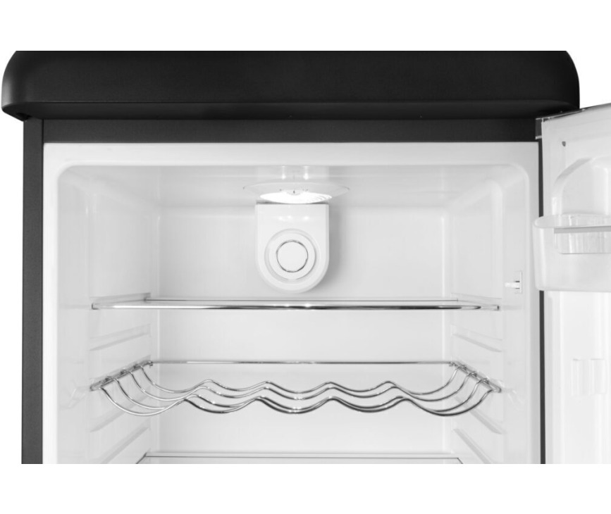 Schneider SCB300VB retro jaren 50 koelkast - mat zwart
