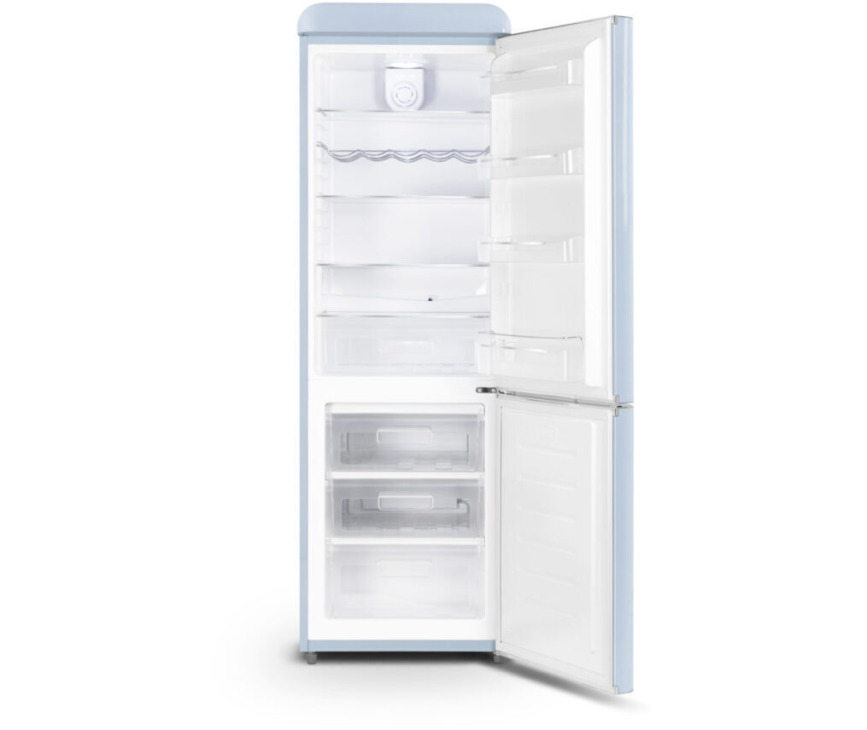 Schneider SCB300VBL retro jaren 50 koelkast - blauw