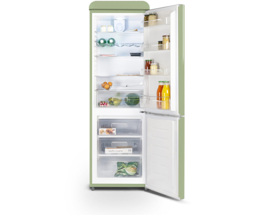 Schneider SCB300VVA retro jaren 50 koelkast - groen