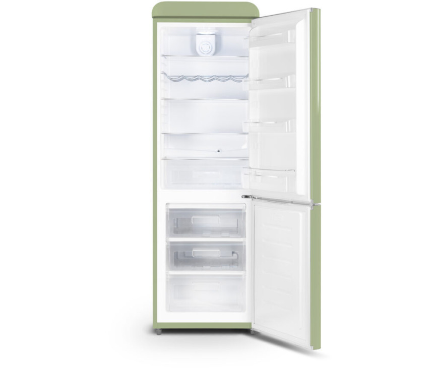 Schneider SCB300VVA retro jaren 50 koelkast - groen