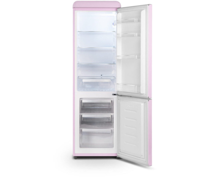 Schneider SCCB250VP retro jaren 50 koelkast - roze