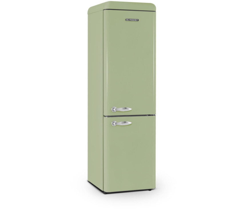 Schneider SCCB250VVA retro jaren 50 koelkast - groen