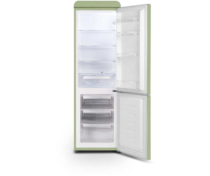 Schneider SCCB250VVA retro jaren 50 koelkast - groen
