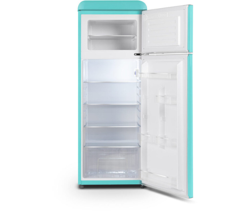 Schneider SCDD208VACA retro jaren 50 koelkast - blauw