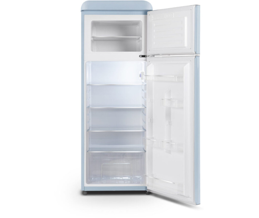 Schneider SCDD208VBL retro jaren 50 koelkast - blauw