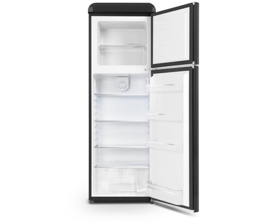 Schneider SCDD309VB retro jaren 50 koelkast - mat zwart