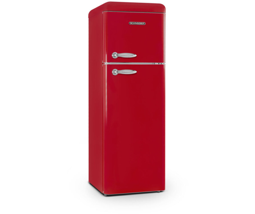 Schneider SCDD309VR retro jaren 50 koelkast - rood