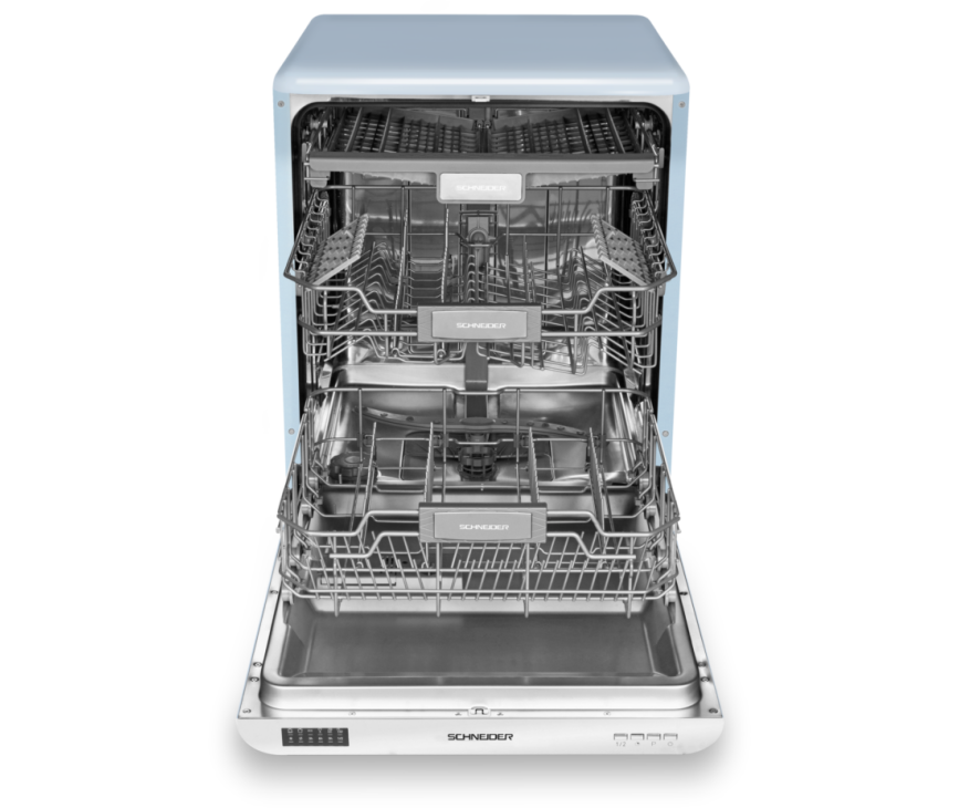 Schneider SDW1444VBL retro jaren 50 vaatwasser - blauw