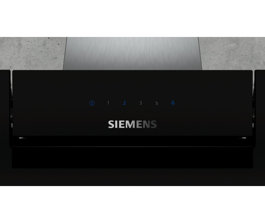 Siemens LC87KEM60 schuine wand afzuigkap - zwart glas met randafzuiging