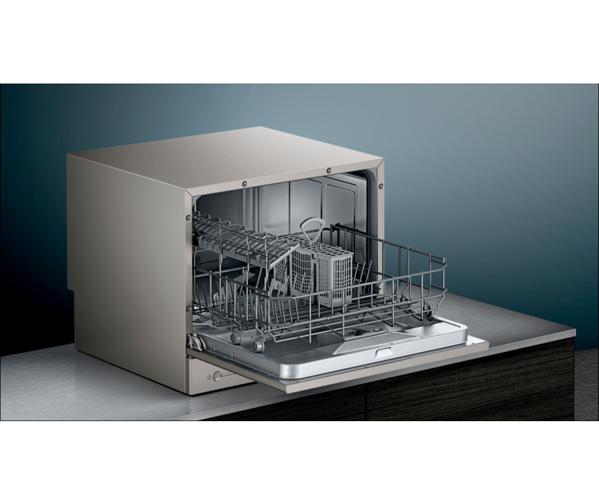 Siemens SK26E822EU compacte vrijstaande vaatwasser - rvs-look