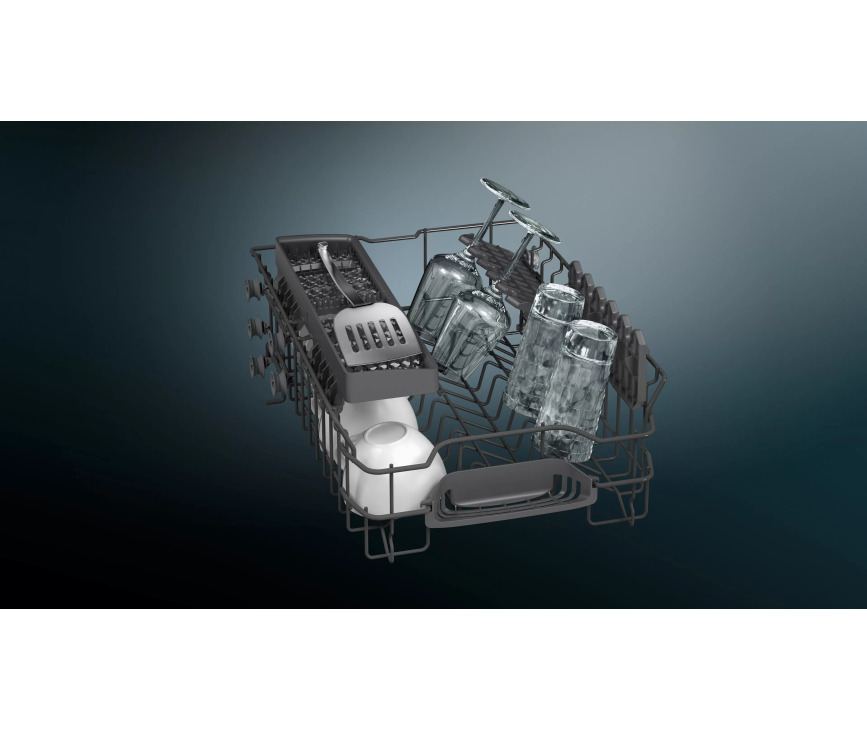 Siemens SR53HS28KE smalle inbouw vaatwasser 45 cm breed met bestekmandje