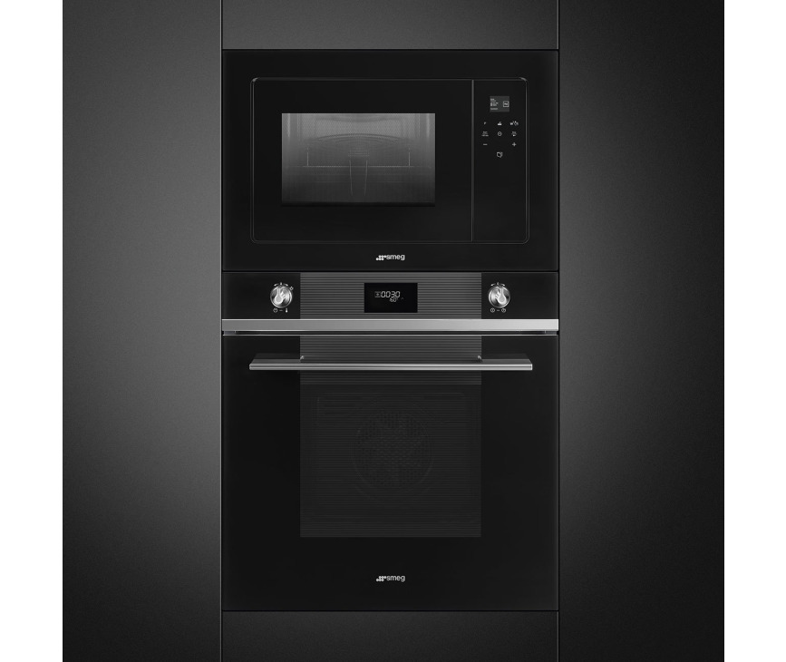 Smeg FMI120N2 inbouw magnetron met grill - zwart