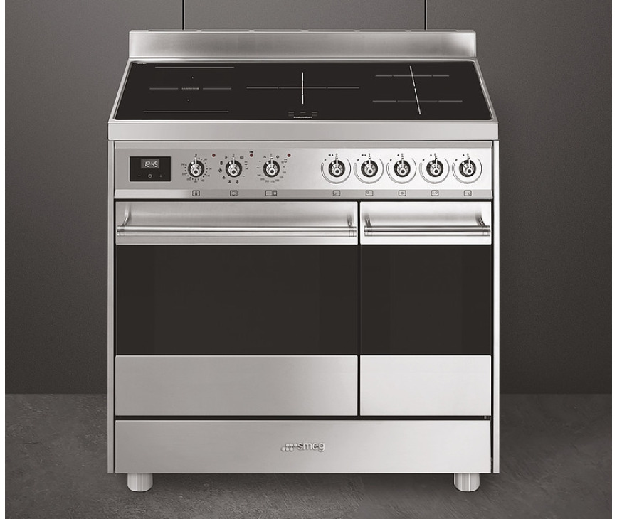 Smeg C92IPX9 inductie fornuis met multizone en twee ovens