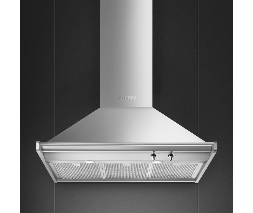 Smeg KD90HXE wand afzuigkap - roestvrijstaal - 90 cm. breed - Classici serie