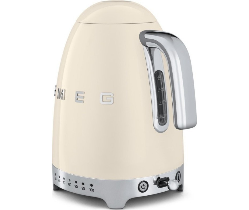 De Smeg KLF04CREU waterkoker creme heeft een inhoud van 1,7 liter