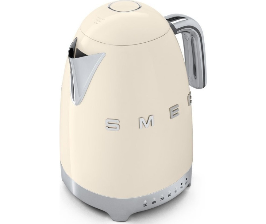 De Smeg KLF04CREU waterkoker creme beschikt over de mogelijkheid om de eindtemperatur in te stellen