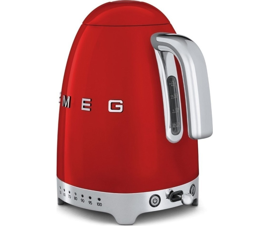 De Smeg KLF04RDEU waterkoker rood heeft een inhoud van 1,7 liter
