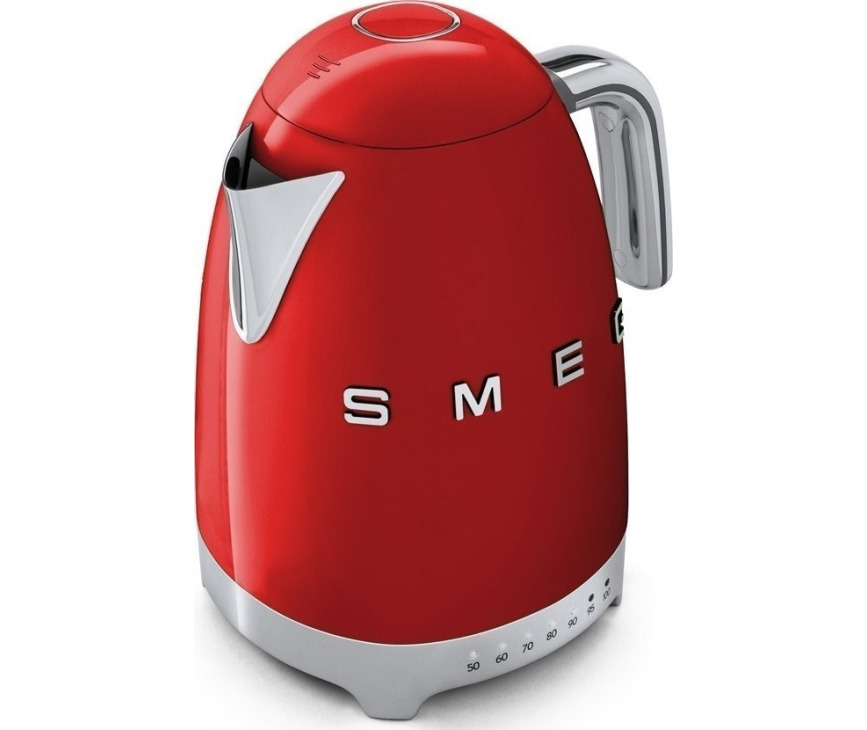 De Smeg KLF04RDEU waterkoker rood is uitgerust met het rode retro jaren 50 design