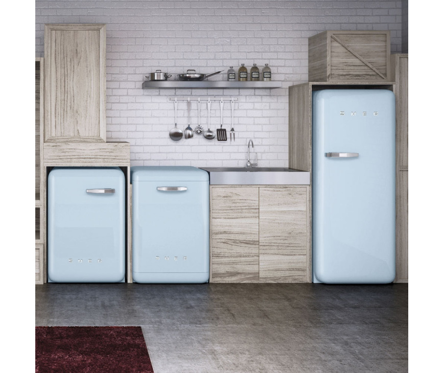 Smeg LBB14PB-2 wasmachine blauw 