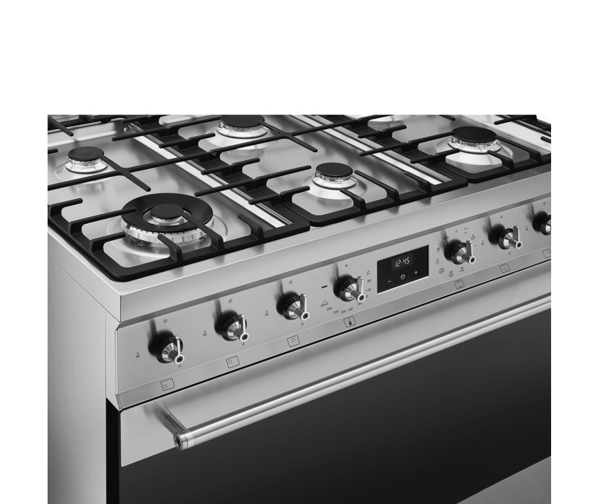 Smeg C9GMXNLK2 gas fornuis - roestvrijstaal