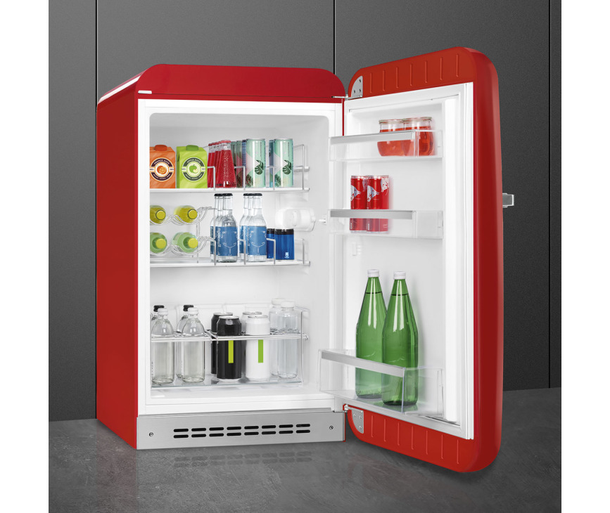 Smeg FAB10HRRD5 koelkast rood - rechtsdraaiend