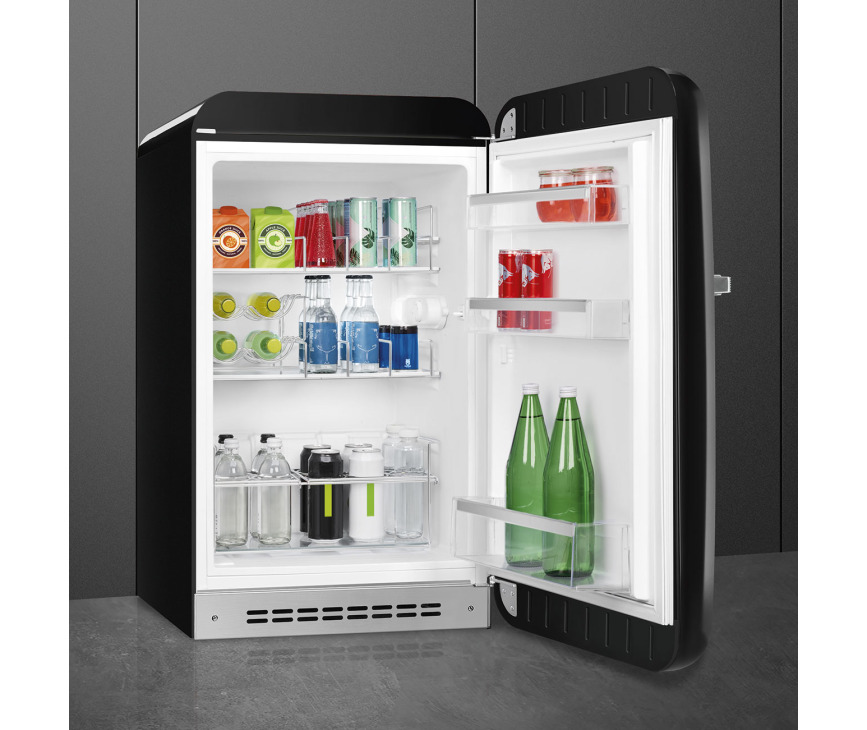 Smeg FAB10HRBL5 zwarte koelkast - rechtsdraaiend